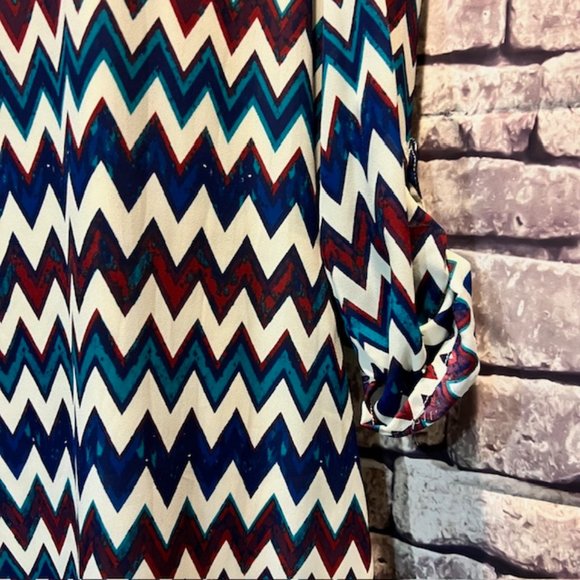 Speechless Multicolored Long Sleeve DressTunic Size M - Picture 4 of 9